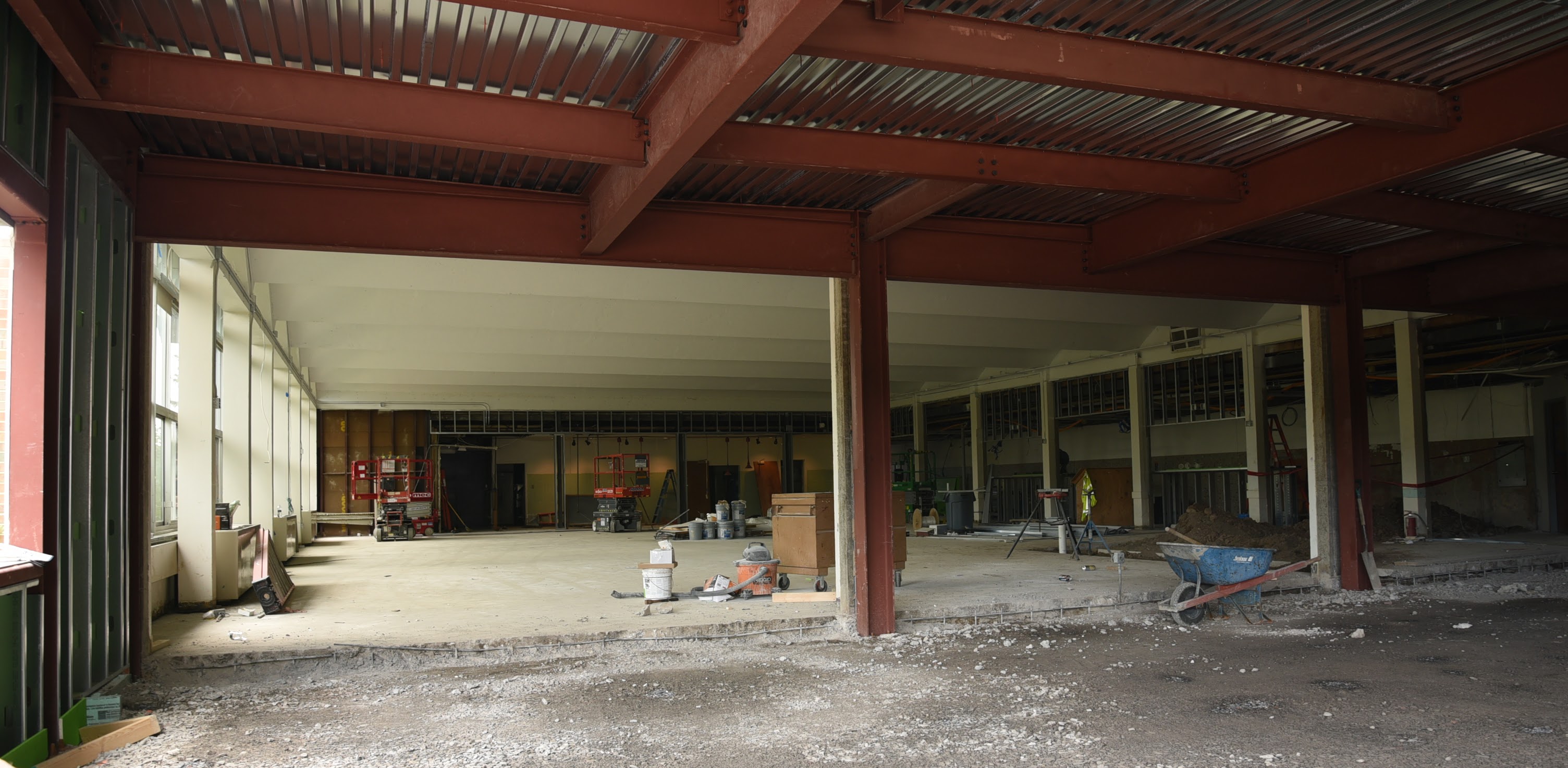 Dining Center during construction (full view