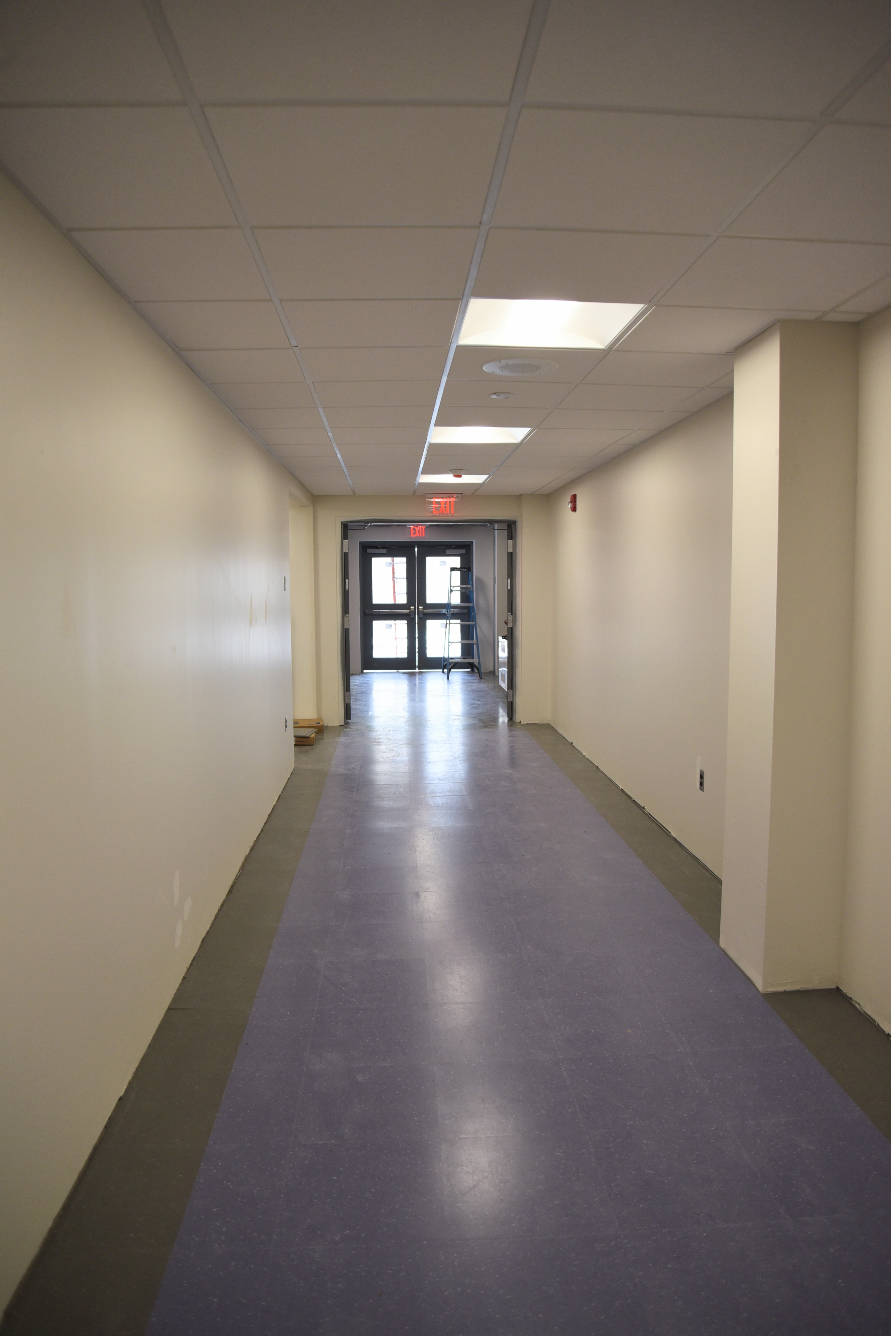 Hallway during construction